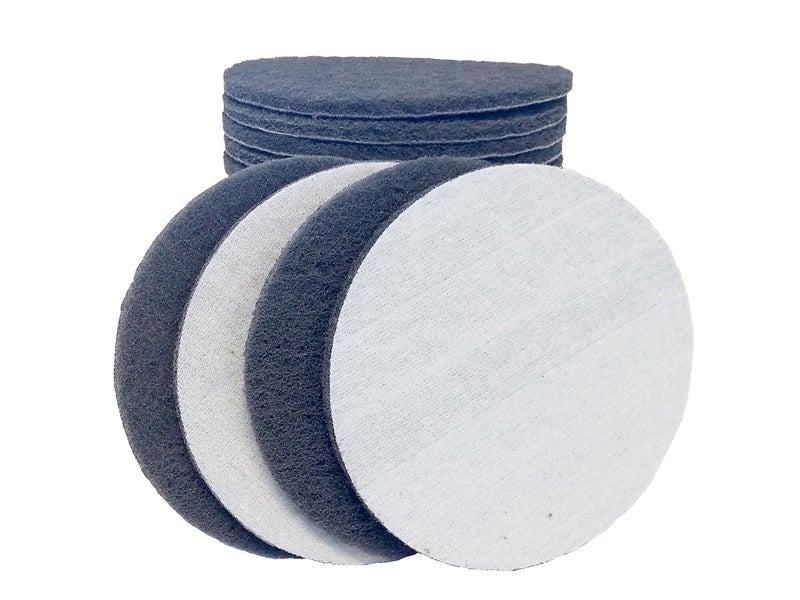 Starcke Scouring Pads, 5 inch 25 Pack Sanding Pads, Grey Automotive Sandpaper for Automotive Paint & Paint Supplies, Ultra Fine Auto Body Supplies, Synthetic Fiber Surface Conditioning Scuff Pad - Image 2